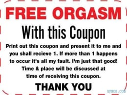 Free Orgasm Coupon