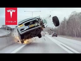 Tesla Dodges Actual Airborne Taxi on Highway