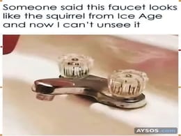 Bathroom Faucet Looks Exactly Like Ice Age Squirrel Scrat