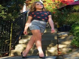Piper Rockelle Strikes a Pose on Outdoor Staircase