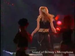 Behind Britney Spears Microphone