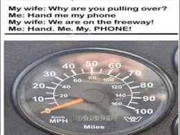 Husband Checks Phone While Driving Zero Miles Per Hour
