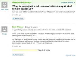 Mesothelioma is not a sexual disease
