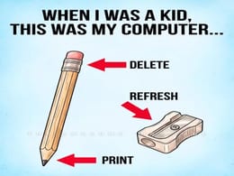 Kids Used Pencils, Erasers, and Sharpeners Before Computers
