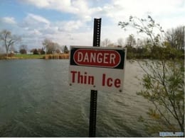 Never underestimate the thin ice