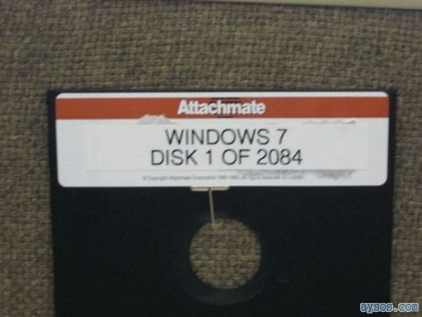 Install Windows 7 from floppy disks