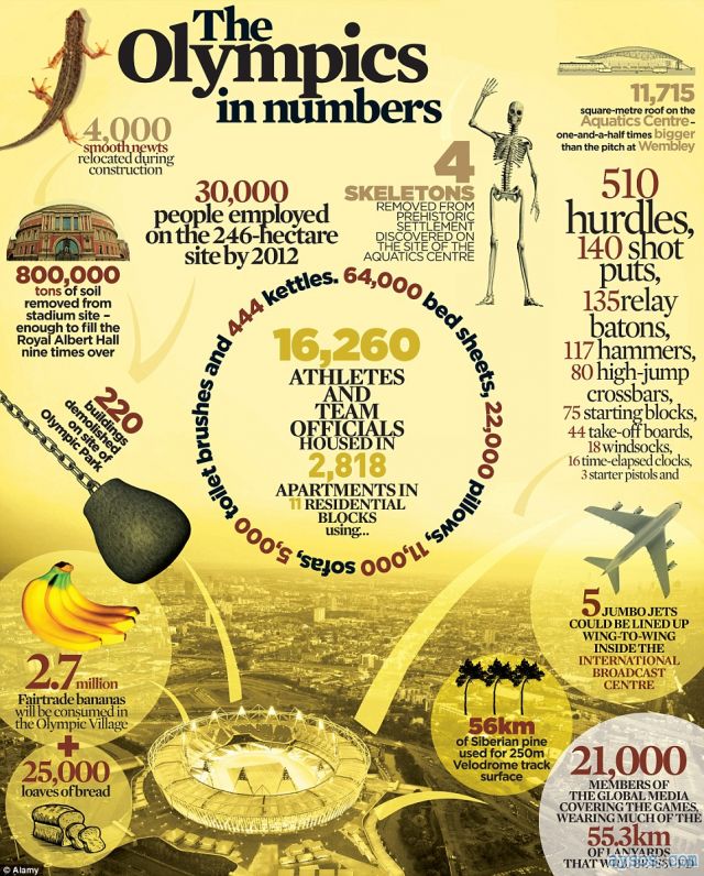 2012 Olympics infographic facts