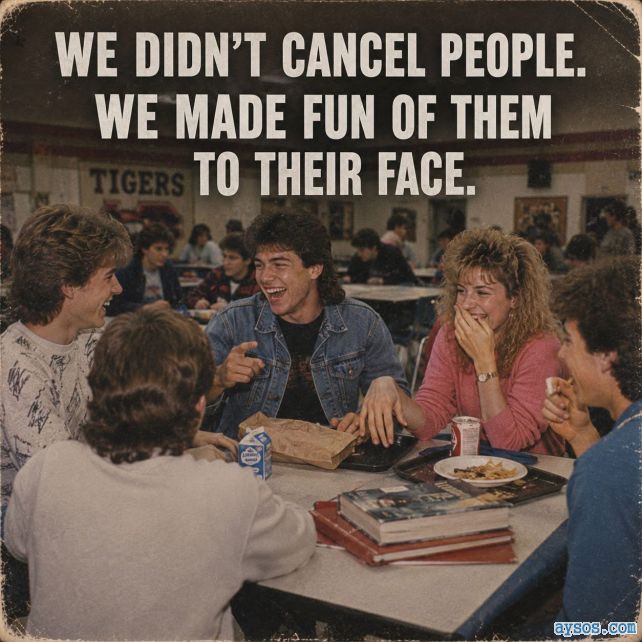 Retro Cafeteria Roasts Hit Different When Everyone's Laughing