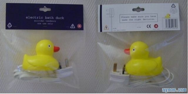 Electric rubber ducky for the bath