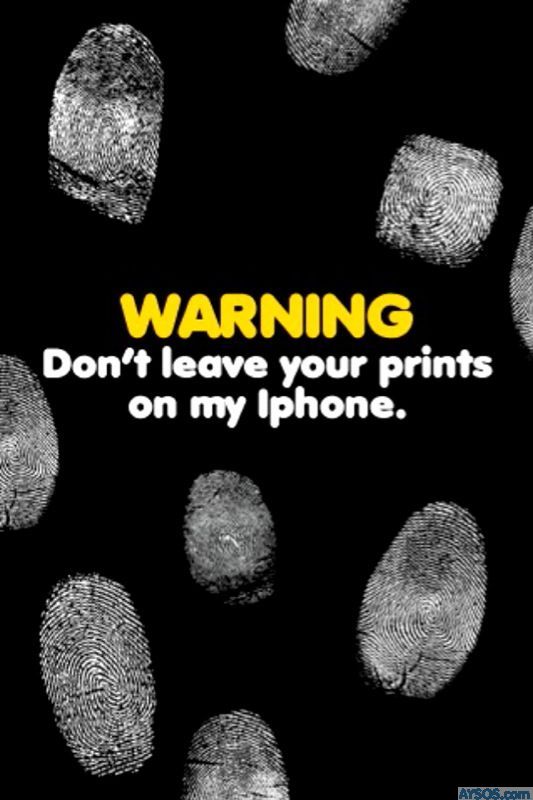 Funny iPhone fingerprint wallpaper