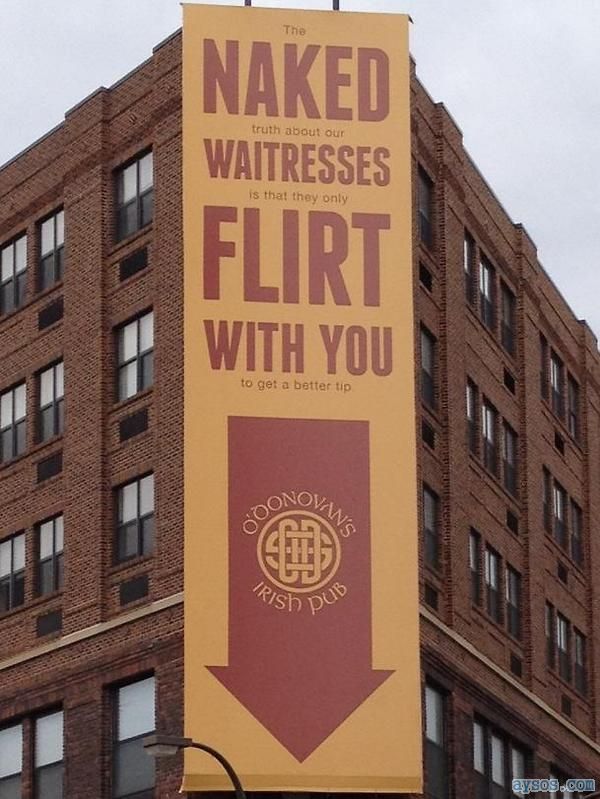 Funny Bar Billboard Sign