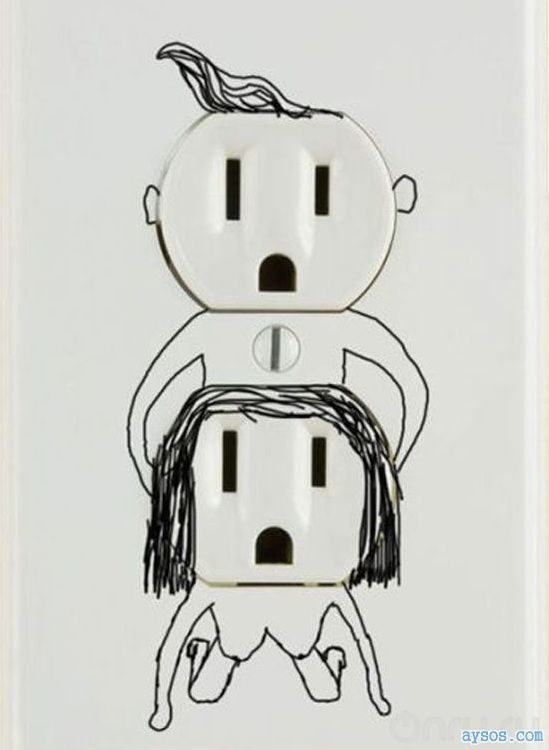Creative picture of electrical outlet