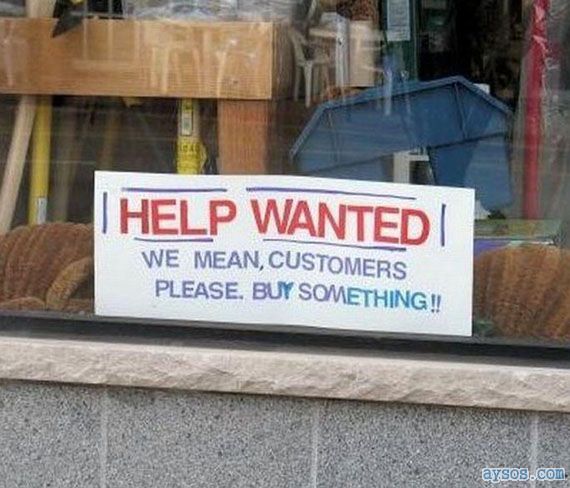 Funny Help Wanted Sign