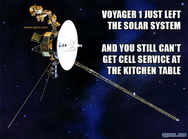 Voyager 1 Leaves Solar System No Cell Service