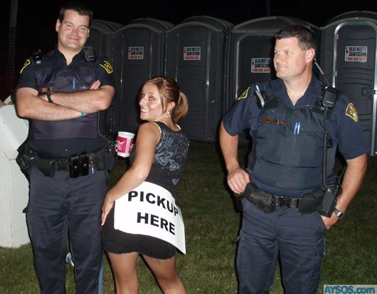 Drunk woman and the cops