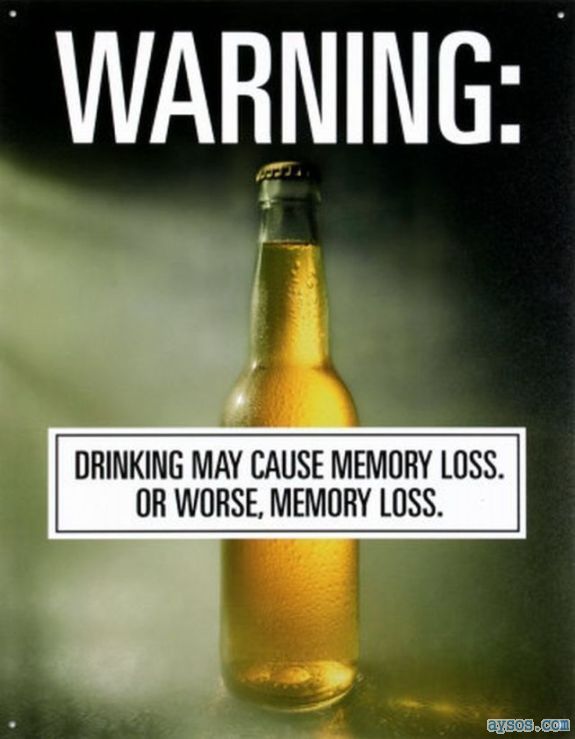 Warning Drinking and memory loss