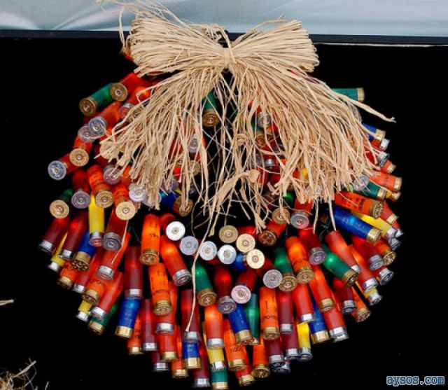 Funny picture shotgun shell wreath