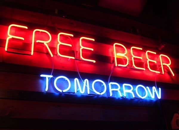 Free Beer Tomorrow Sign Funny andVideos and pictures