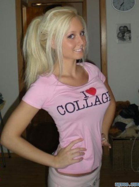 Blonde babe Loves Collage