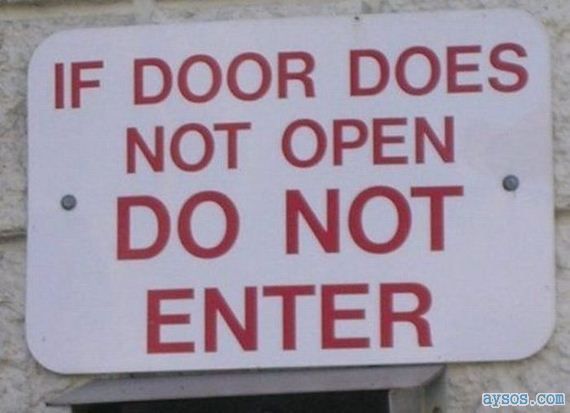 Stupid door sign