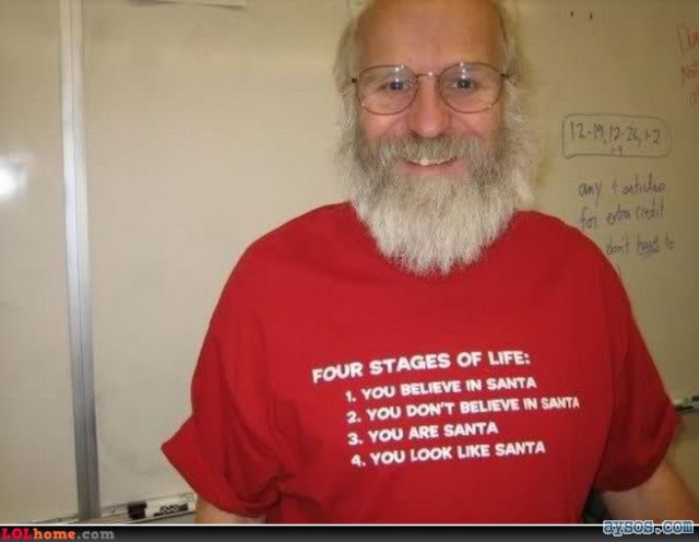 The four Santa stages in life