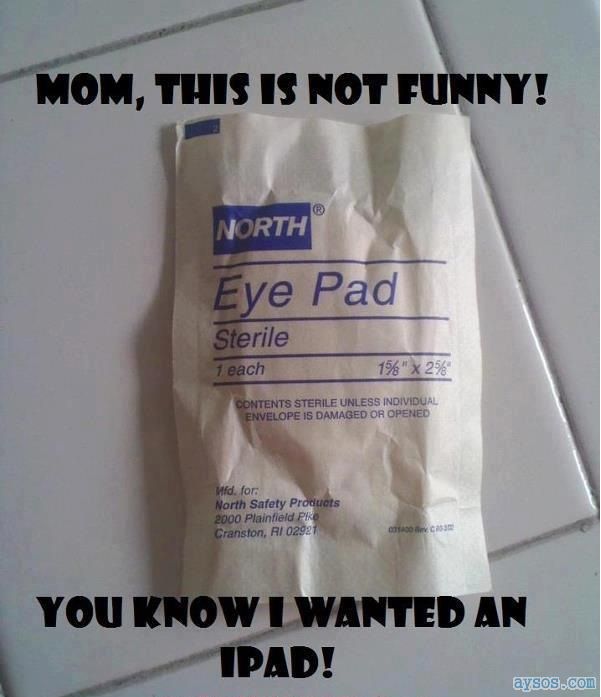 iPad Funny Picture Eye Pad