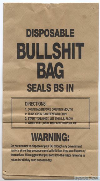 Disposable Bullshit Bag