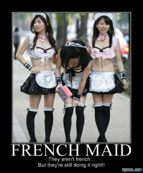 asian babes, french maid, maid outfit.