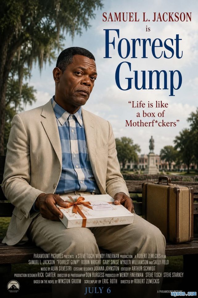 Samuel L. Jackson Stars in Forrest Gump Movie Poster
