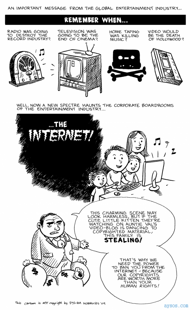 Funny cartoon about the evil internet