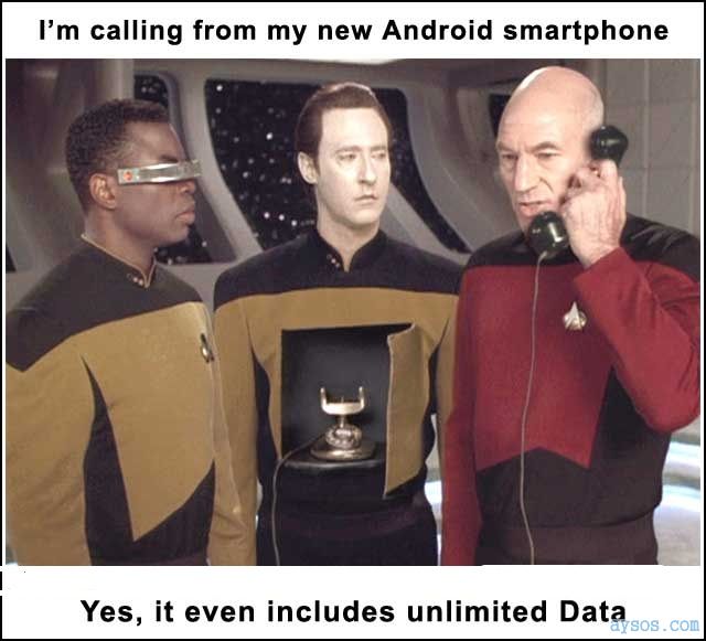 Android Smartphone unlimited Data Star Trek