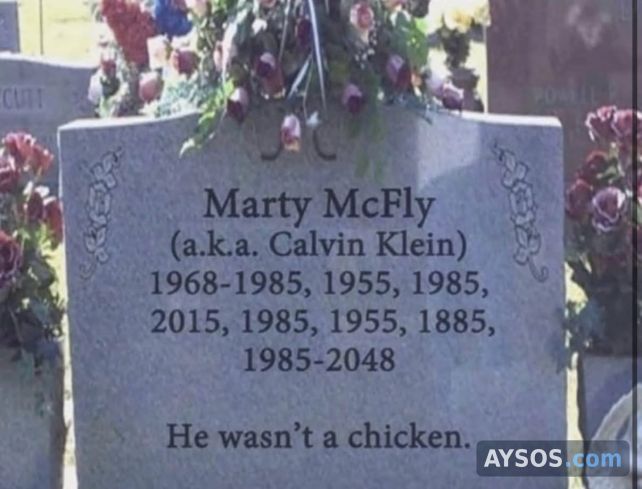 Marty McFly Tombstone Has the Perfect Epitaph