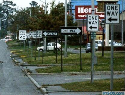 Crazy one wat street signs