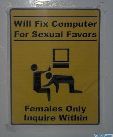 Fix computer for Sexual favors