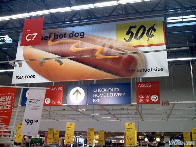 IKEA sells huge hot dogs