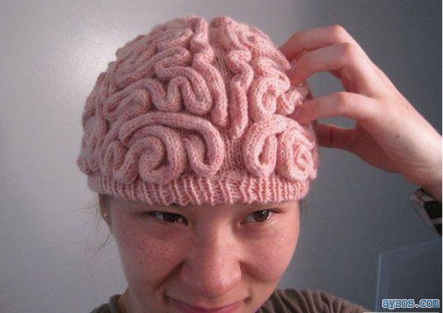 Funny picture of the Brain hat
