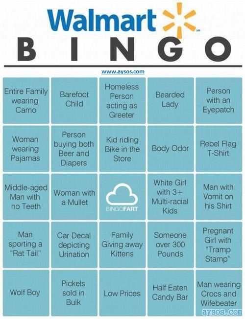 Introducing the Walmart Bingo Game