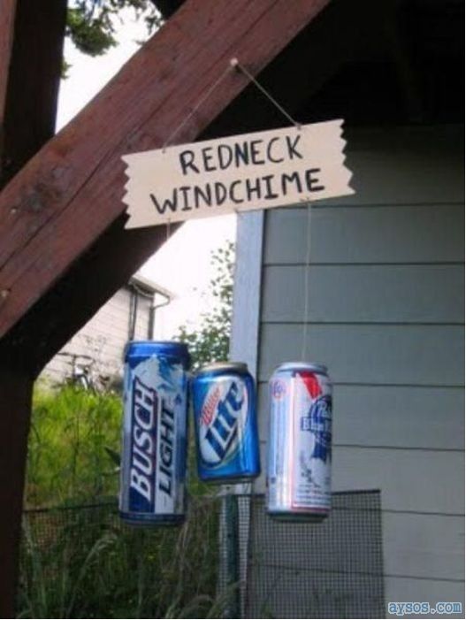 Funny Redneck beer wind chime