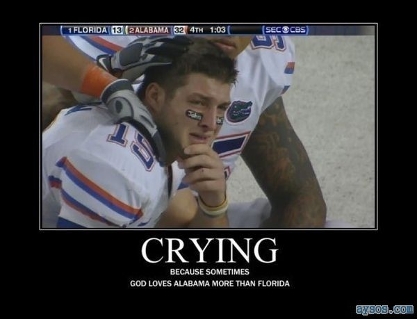 Tim Tebow crying Football FAIL