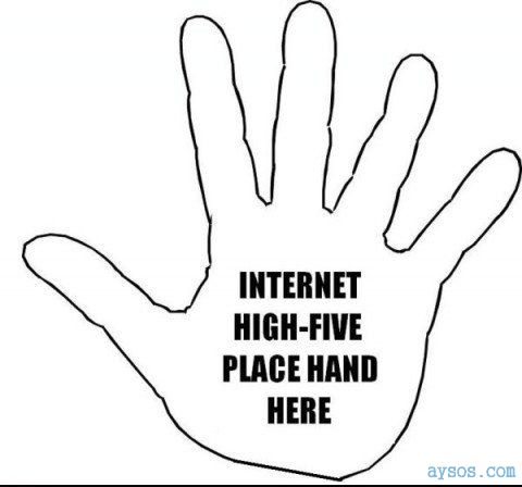 The internet high five
