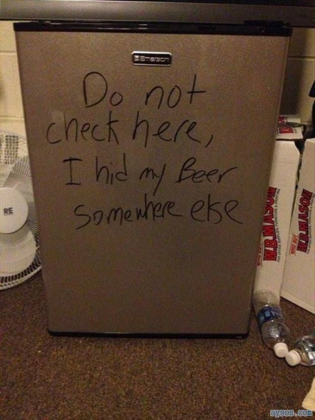 The Hidden Beer trick sign