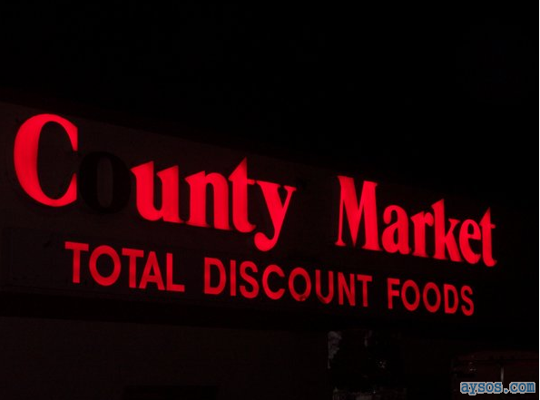County Market food FAIL sign