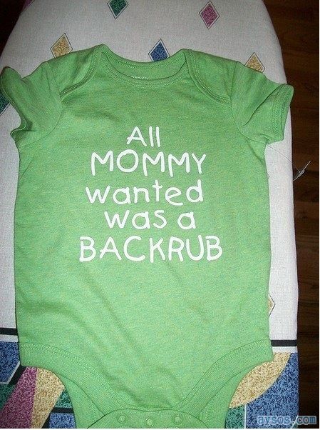 All Mommy wanted was a Backrub