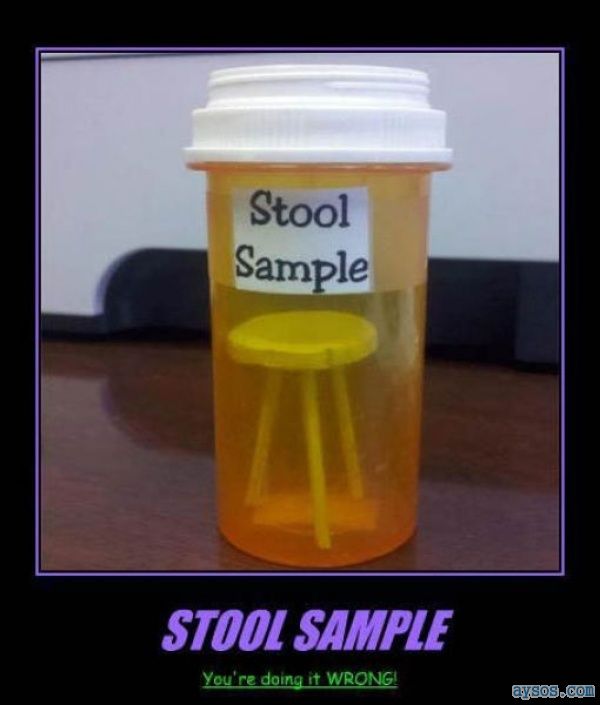Stool sample funny picture