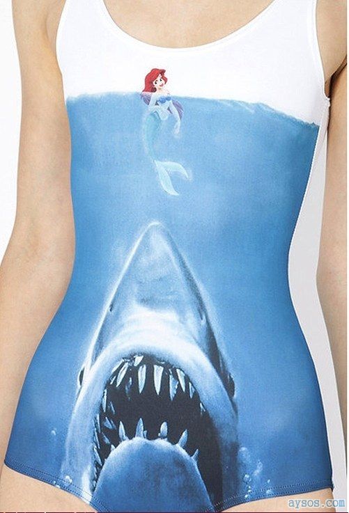 Funny Little Mermaid Womens Bathing Suit Funny and Sexy Videos and