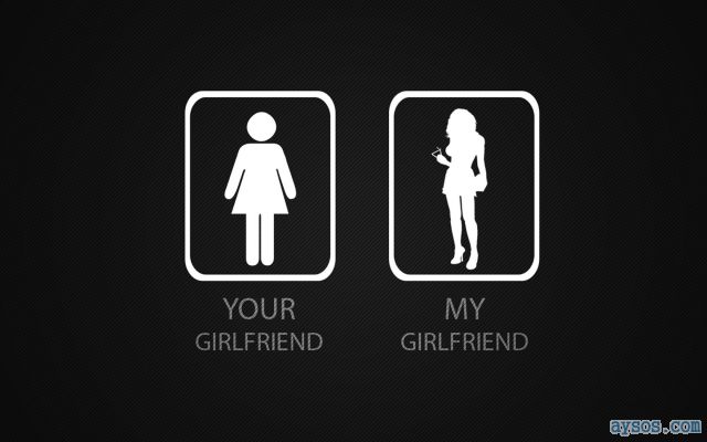 My Girlfriend and Your Girlfriend funny sign