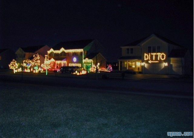 Your neighbors house Christmas lights