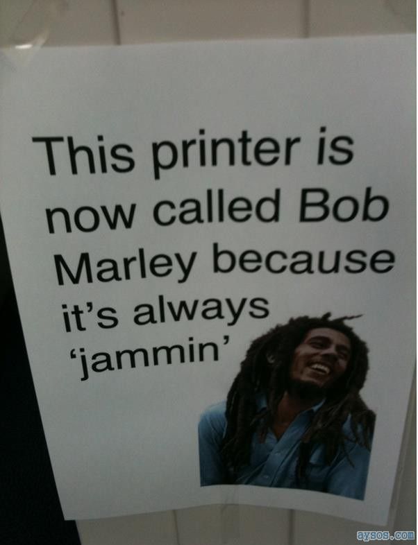 The Bob Marley Printer Funny Picture