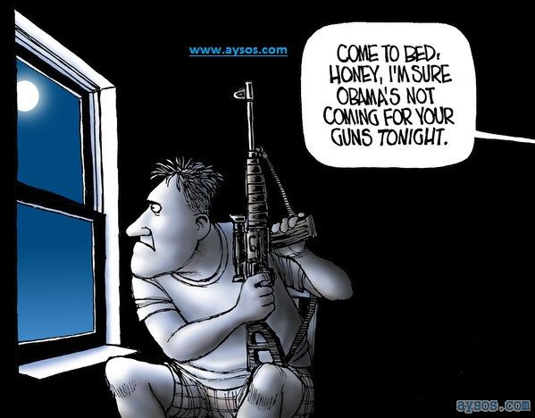 Obama Cartoon Coming for Your Guns