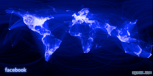 Facebook Connections around the world